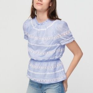J Crew Daisy Chain Peplum Top size small